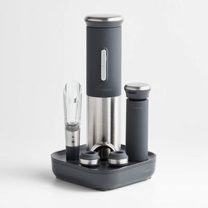 Rabbit Electeic Wine Opener 8 Piece Set in Black and Silver